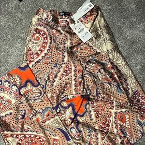 Zara Multicolor Paisley Pants